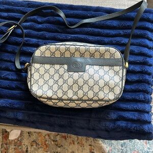 Gucci Beige and Black Crossbody Bag